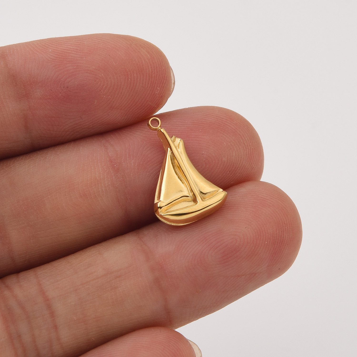 Gold Filled Sailboat Charm, Stainless Steel Nautical Boat Pendant for DIY Necklace Bracelet Earring Jewelry Making, Gift for Her, SCP060 - Image 6