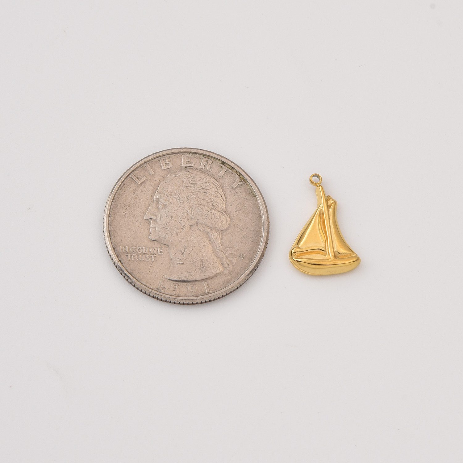 Gold Filled Sailboat Charm, Stainless Steel Nautical Boat Pendant for DIY Necklace Bracelet Earring Jewelry Making, Gift for Her, SCP060 - Image 8