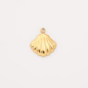 Gold Filled Scallop Shell Charm, Stainless Steel Ocean Pendant for DIY Necklace Bracelet Earring Jewelry Making, Beach Gift for Her, SCP061