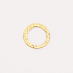 Gold Filled Textured Ring Charm, Stainless Steel Open Circle Pendant for DIY Necklace Bracelet Earring Jewelry Making, Gift for Her, SCP070