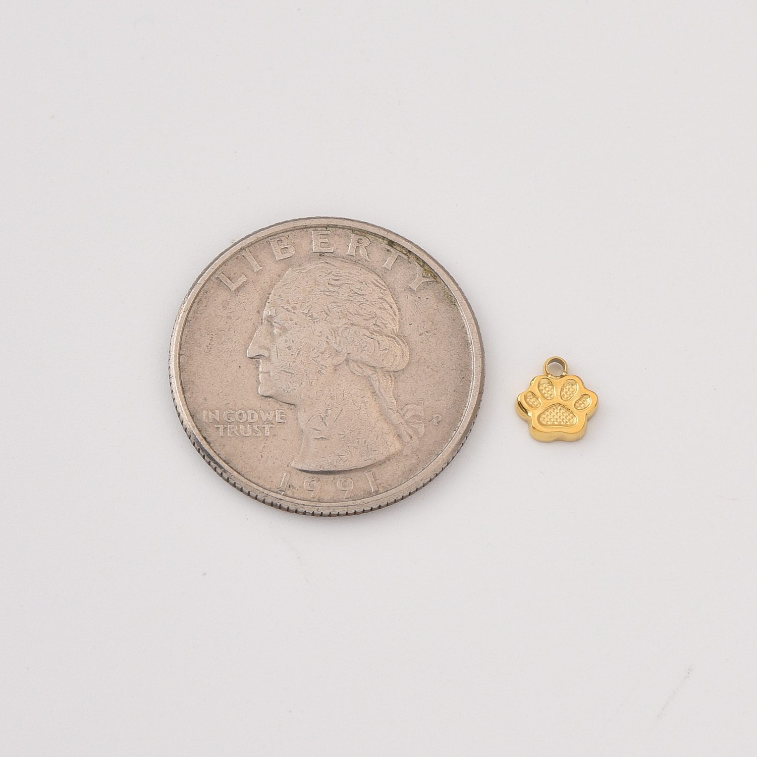 Gold Filled Paw Print Charm, Stainless Steel Animal Pet Pendant for DIY Necklace Bracelet Earring Jewelry Making, Gift for Pet Lovers SCP075 - Image 8