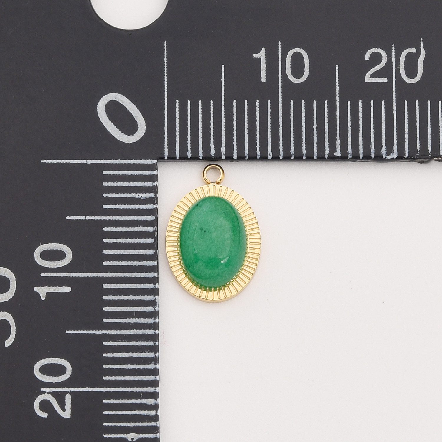 Gold Filled Oval Gemstone Charm, Stainless Steel Pendant with Aventurine Mother of Pearl Tiger Eye for DIY Necklace Bracelet, Gift, SCP089 - Image 7