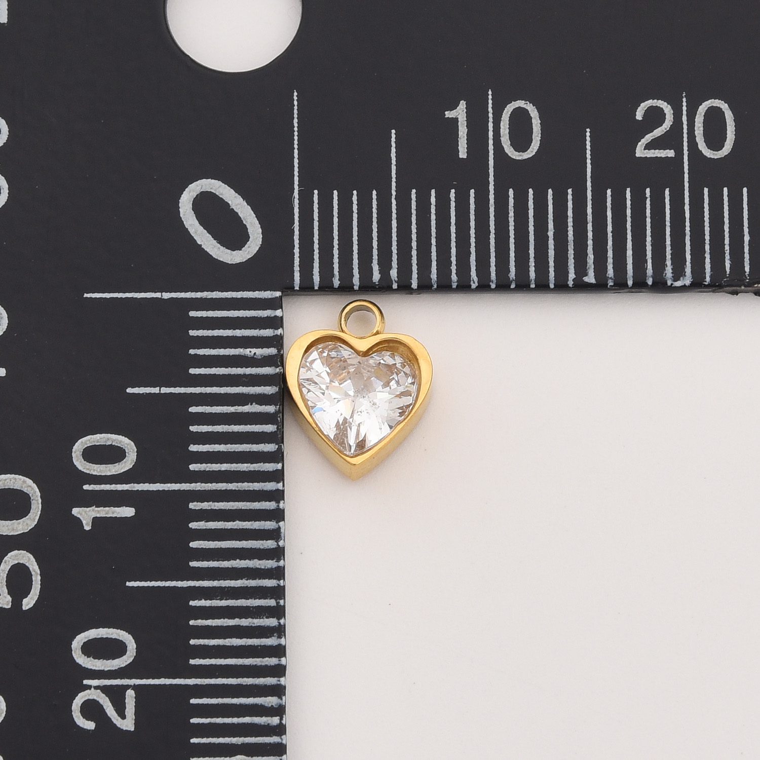 Gold Filled Heart Charm, Stainless Steel CZ Heart Pendant for DIY Necklace Bracelet Jewelry Making, Elegant Valentine Gift for Women, SCP115 - Image 4