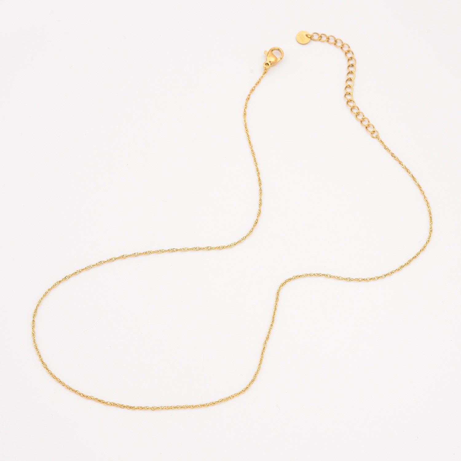 Gold Filled Rope Chain Necklace, Dainty Adjustable Chain, Stainless Steel Layering Jewelry, DIY Necklace Bracelet Jewelry Making, SNL002 - Image 2