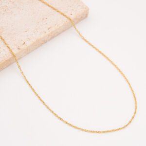 Gold Filled Rope Chain Necklace, Dainty Adjustable Chain, Stainless Steel Layering Jewelry, DIY Necklace Bracelet Jewelry Making, SNL002