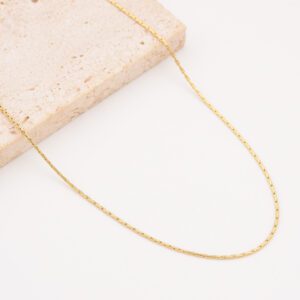 Gold Filled Box Chain Necklace, Dainty Adjustable Chain, Stainless Steel Layering Jewelry, DIY Necklace Bracelet Jewelry Making, SNL004