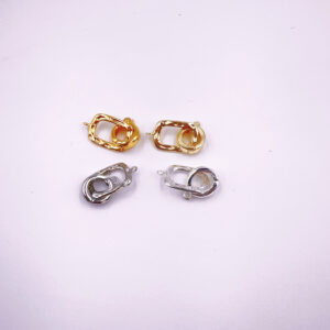 Textured Oval Carabiner Clasp Connector, 22k Gold, 14k Light Gold, Sterling Silver or Shiny Silver Lock for DIY Jewelry Necklace, CL612