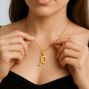 Gold Filled Music Note Charm, Minimalist Musical Pendant for DIY Necklace Bracelet Jewelry Making, Gift for Music Lovers and Artists, CP2085