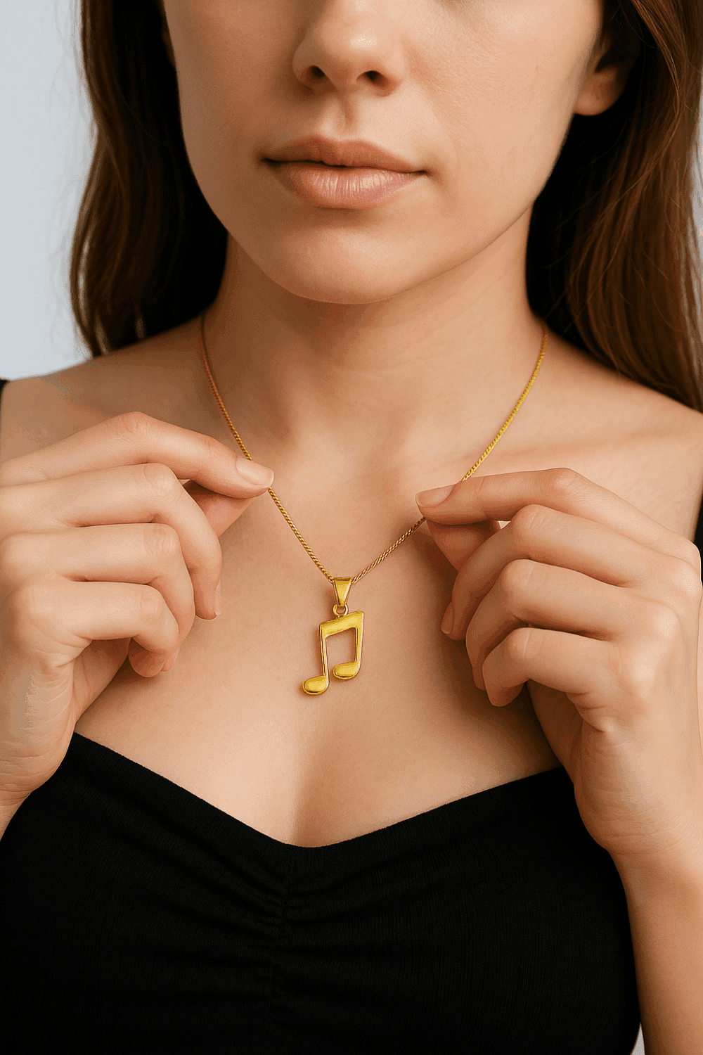 Gold Filled Music Note Charm, Minimalist Musical Pendant for DIY Necklace Bracelet Jewelry Making, Gift for Music Lovers and Artists, CP2085