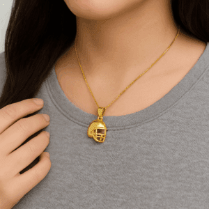Gold Filled Football Helmet Charm, Sports Pendant for DIY Necklace Bracelet Jewelry Making, Game Day Gift for Athletes Fans Coaches, CP2087