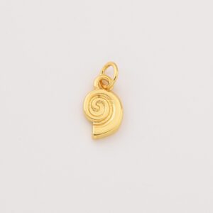 Gold Filled Spiral Shell Charm, Ocean Nautical Pendant for DIY Necklace Bracelet Jewelry Making, Summer Beach Themed Gift for Her, CP2274