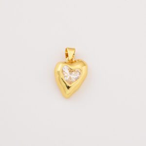 Gold Filled Puffy Heart Charm, Romantic Pendant for DIY Necklace Bracelet Jewelry Making, Valentine Gift for Her, Dainty Jewelry, CP2281