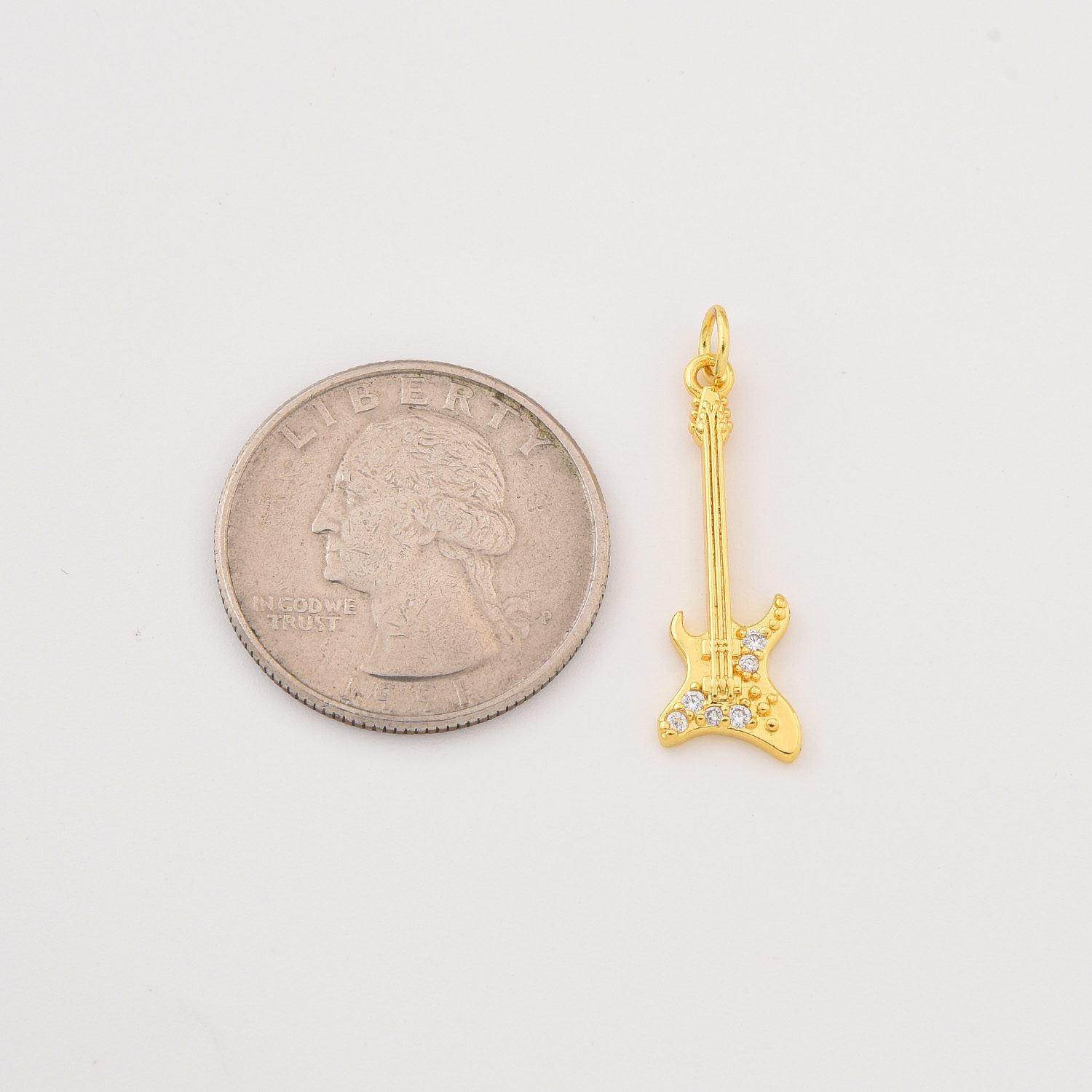 Gold Filled Electric Guitar Charm, Music Instrument Pendant for DIY Necklace Bracelet Jewelry Making, Rock Band Gift for Music Lover, CP2288 - Image 4