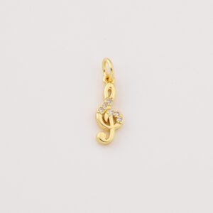 Gold Filled Music Note Charm, Treble Clef Pendant for DIY Necklace Bracelet Jewelry Making, Gift for Musician or Music Lover, CP2289