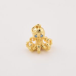 Gold Filled Octopus Charm, Nautical Sea Animal Pendant for DIY Necklace Bracelet Jewelry Making, Ocean Marine Life Gift for Her, CP2290