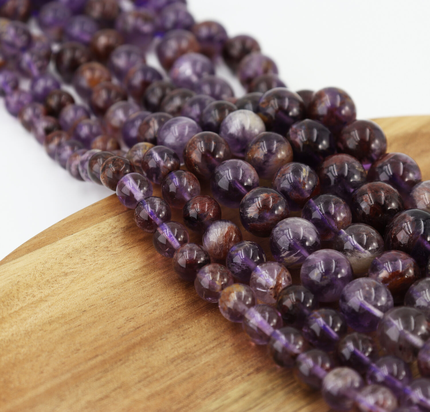 Super Seven 15.5" Full Strand 6‑12mm Round Smooth Beads Healing Crystal 7 Chakra Metaphysical DIY Jewelry Supplies GRN001 - Image 5