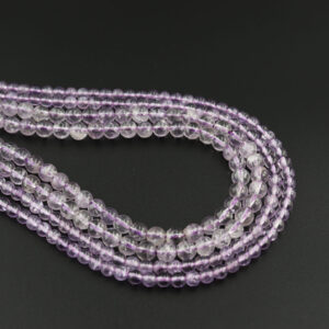 Natural Lavender Jade Gemstone Beads 15.5" Full Strand 6mm 4mm Round Smooth Jade Beads for Jewelry Making Supplies GRN004