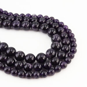 Premium Quality Wholesale Natural Amethyst Gemstone Beads Bulk 15.5" Full Strand Round Smooth 8mm 10mm 12mm DIY Jewelry Supplies GRN007