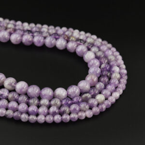 Natural Lavender Jade Gemstone Beads Premium Quality 15.5" Full Strand Round Smooth 4mm 6mm 8mm 10mm 12mm Jewelry Making Supplies GRN008