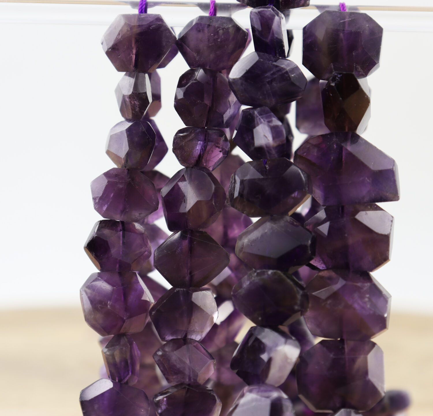 Natural Amethyst Nugget Beads Faceted Gemstone 12x16mm 14x18mm Large Full Strand Jewelry Making Healing Crystal Gift GRN018 - Image 7