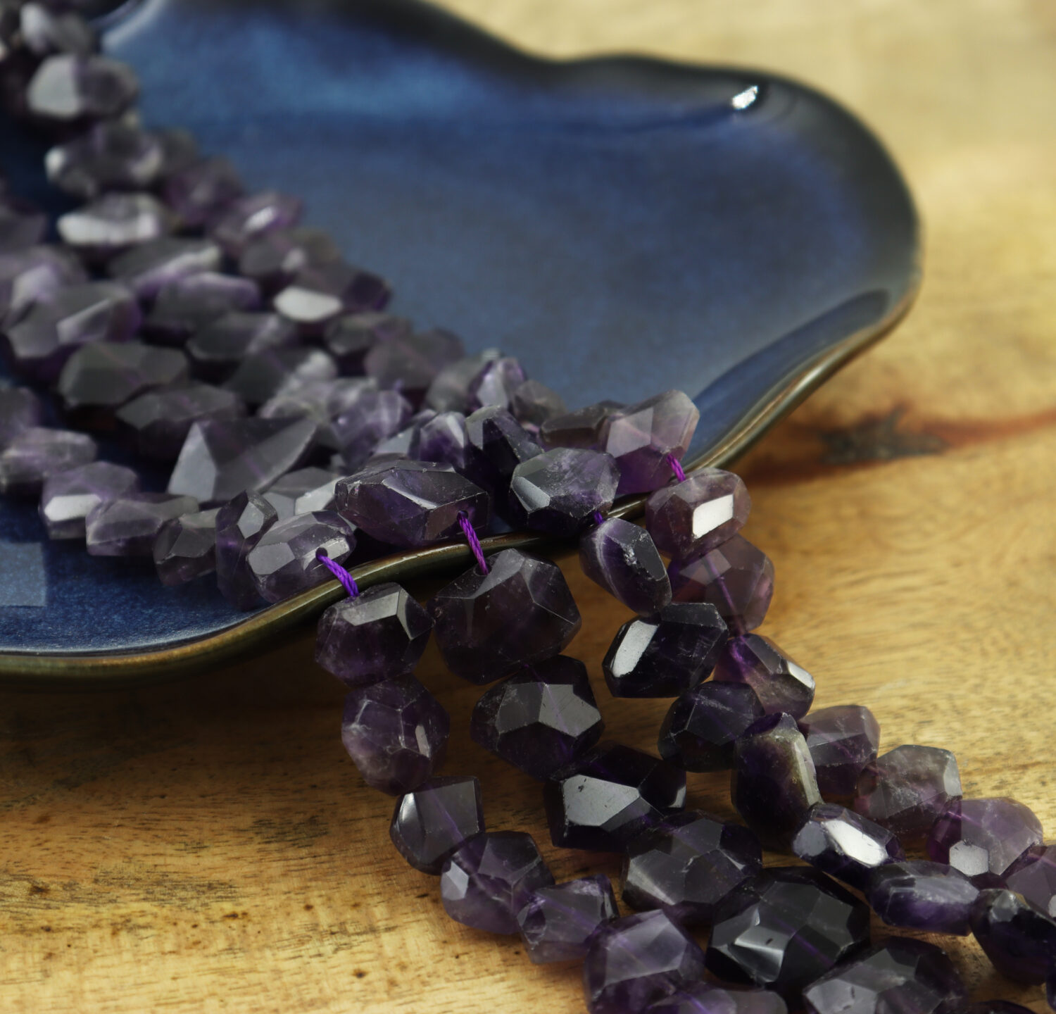 Natural Amethyst Nugget Beads Faceted Gemstone 12x16mm 14x18mm Large Full Strand Jewelry Making Healing Crystal Gift GRN018 - Image 8