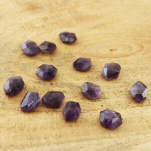 Natural Amethyst Nugget Beads Faceted Gemstone 12x16mm 14x18mm Large Full Strand Jewelry Making Healing Crystal Gift GRN018