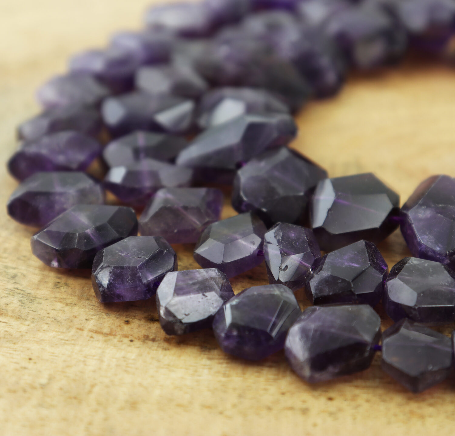 Natural Amethyst Nugget Beads Faceted Gemstone 12x16mm 14x18mm Large Full Strand Jewelry Making Healing Crystal Gift GRN018 - Image 4