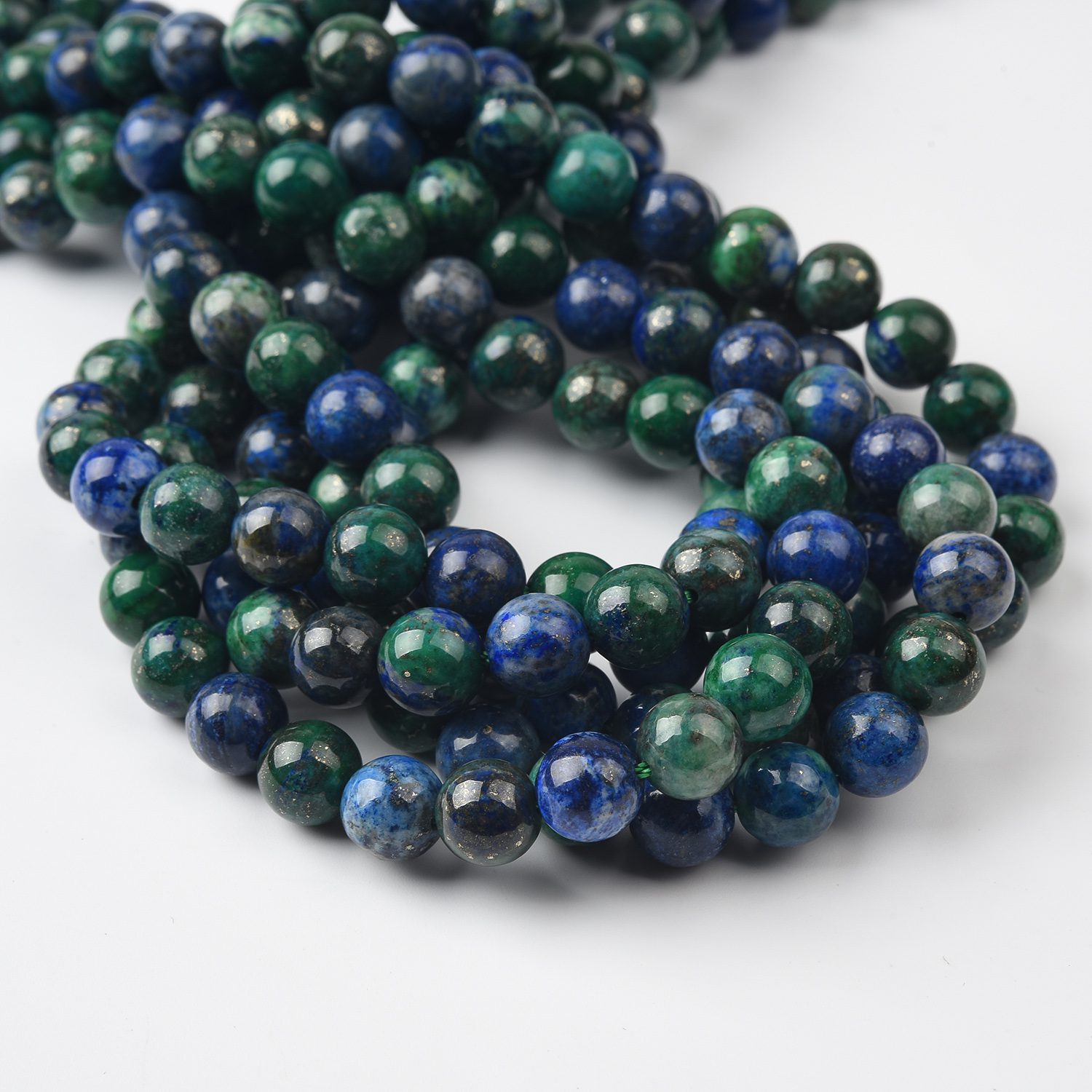 Blue Green Lapis Lazuli & Azurite Beads Natural Gemstone Round 4mm 6mm 8mm 10mm Smooth Strand for Jewelry DIY GRN583 - Image 3
