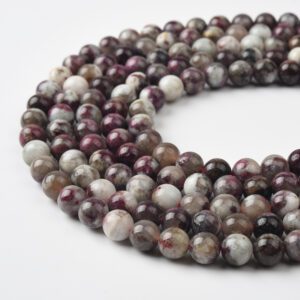 Natural Tourmaline Beads AAA Gemstone Round 6mm 8mm 10mm Smooth Strand for DIY Jewelry Making & Craft Supplies GRN586