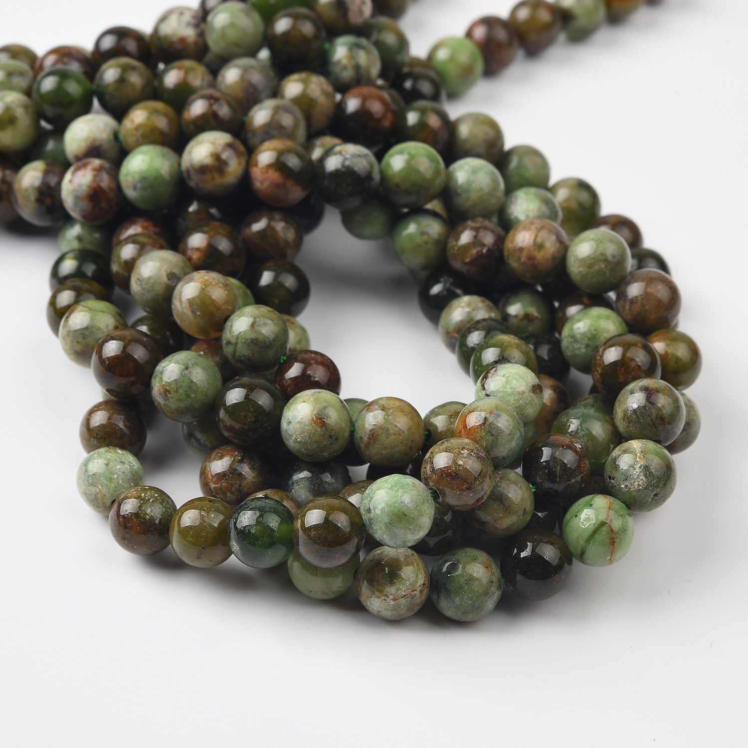 African Green Opal Beads Natural Gemstone Round 4mm 6mm 8mm 10mm Smooth Strand for DIY Jewelry & Craft GRN587 - Image 3