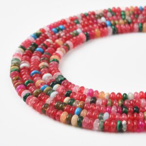 Multicolor Rondelle Mixed Stone Gemstone Beads 4x2MM Natural AAA Quality Loose Beads For DIY Jewelry Making 15.5" Full Strand GRN596