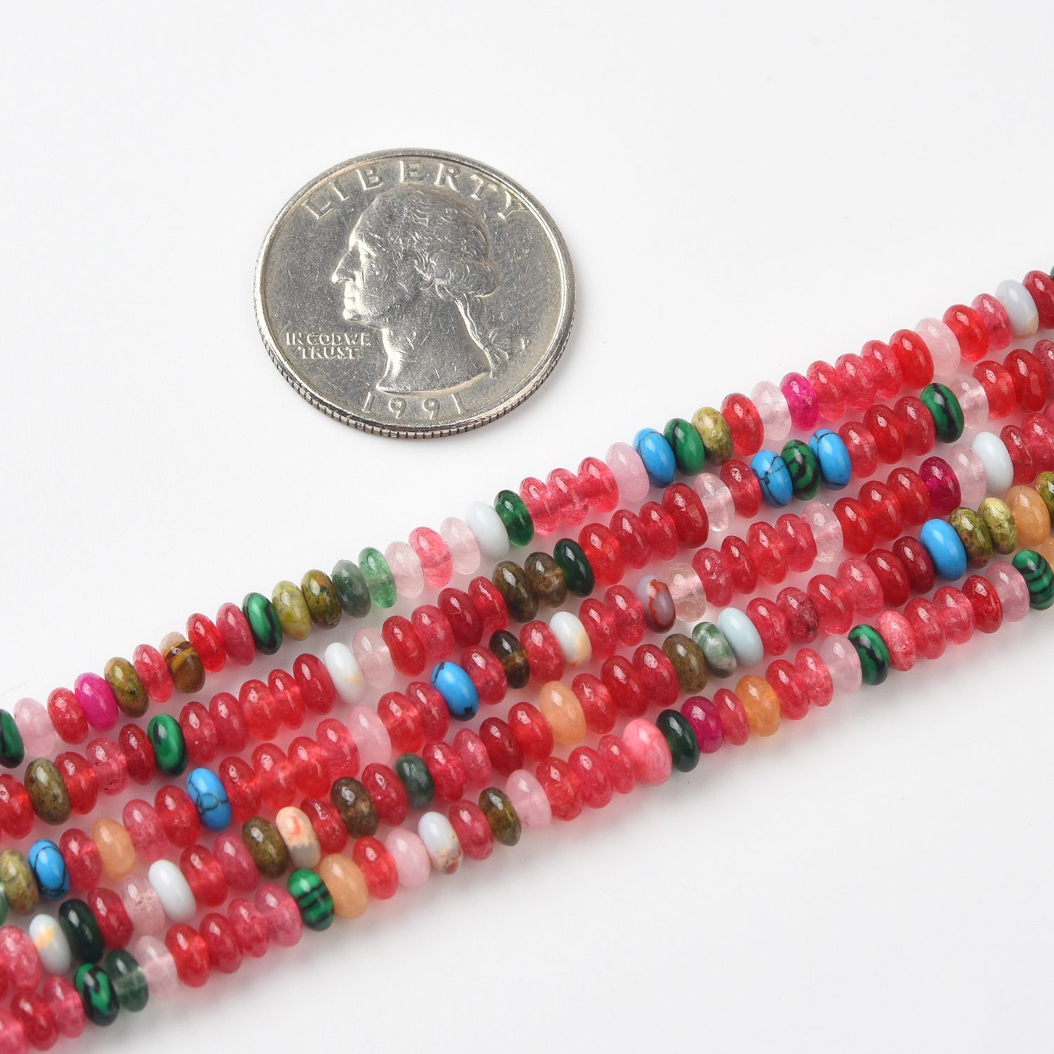 Multicolor Rondelle Mixed Stone Gemstone Beads 4x2MM Natural AAA Quality Loose Beads For DIY Jewelry Making 15.5" Full Strand GRN596 - Image 4