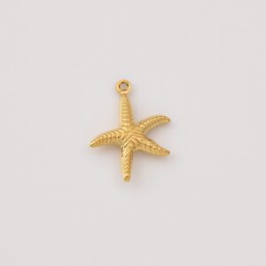 Gold Filled Starfish Charm Pendant, Stainless Steel Ocean Beach Jewelry for DIY Necklace Bracelet Making, Minimalist Gift for Her, SCP179