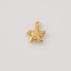 Gold Filled Starfish Charm Pendant, Stainless Steel Ocean Beach Jewelry Making Supply for DIY Necklace Bracelet, Summer Gift Idea, SCP182
