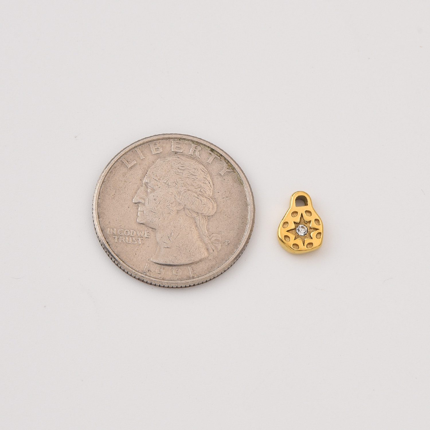 Gold Filled Starburst Charm Pendant, Stainless Steel CZ Drop Charm for DIY Necklace Bracelet Jewelry Making, Celestial Mini Charm, SCP185 - Image 4