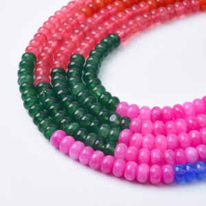 Multicolor Quartz Rondelle Beads 5x8mm Smooth High Quality Gemstone Strand for Jewelry Making Handmade Craft Supply 15.5" Full Strand GRN515