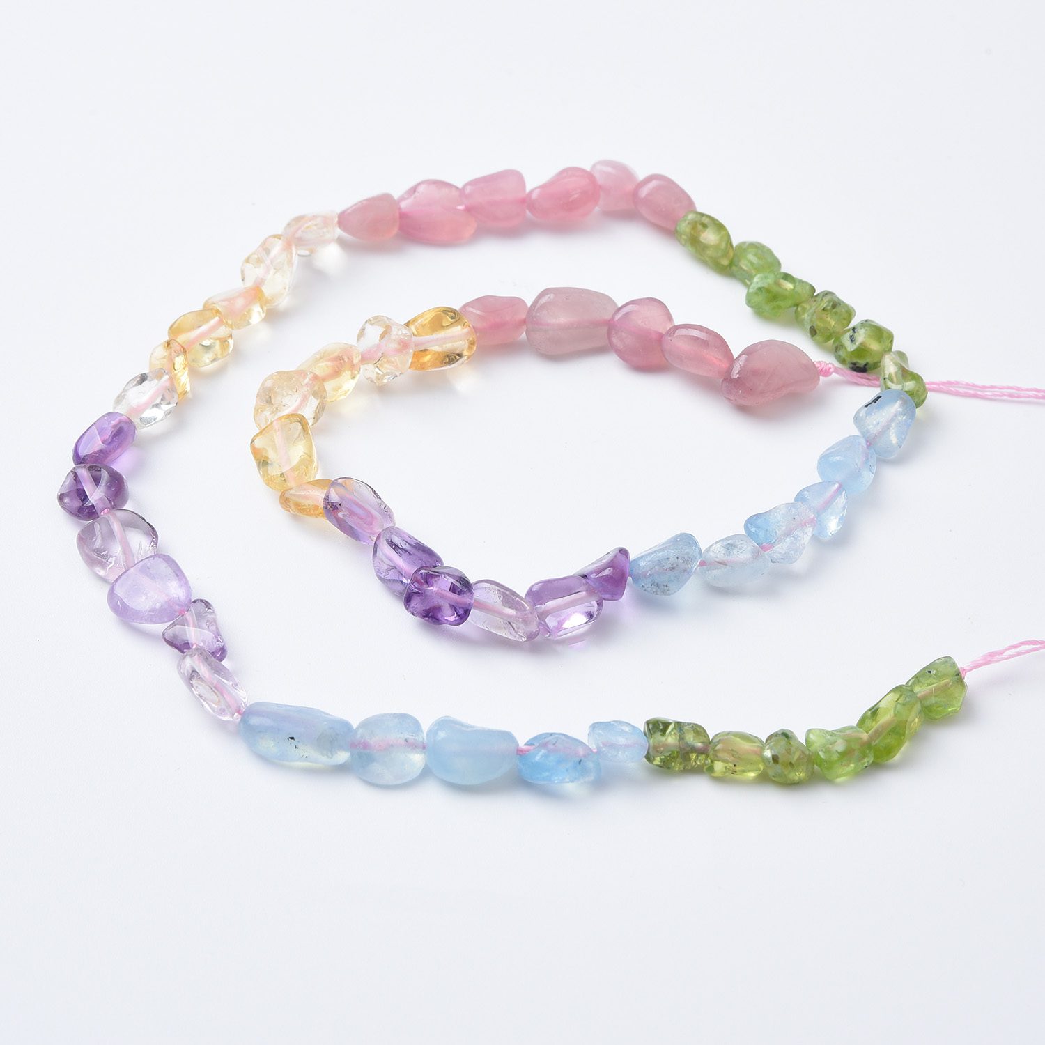 Aquamarine Peridot Citrine Chip Freeform Nugget Beads 10mm Mixed Natural Gemstone Crystal Bead Strand for Jewelry Making 15.5" Strand GRN526 - Image 4