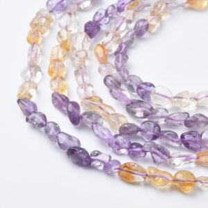 Ametrine Citrine Chip Beads Strand, Natural Gemstone Chip Beads,  Irregular Shape DIY Beads, For Jewelry Making, Necklace Beads GRN529