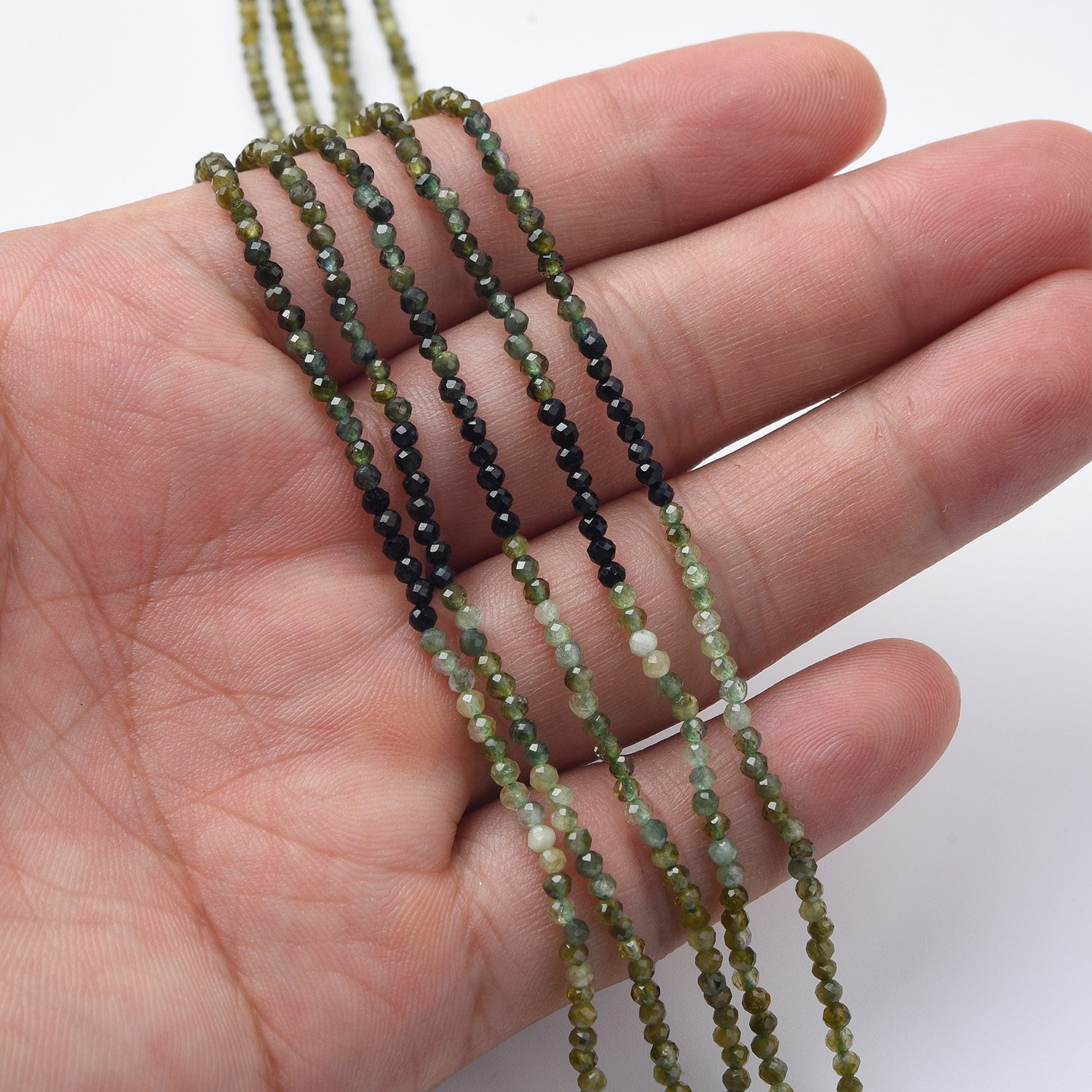 Natural Chrome Diopside Faceted Round Beads, 2mm High Quality Gemstone 15.5" Full Strand, Jewelry Making Supplies, Healing Gift PRP1047 - Image 2