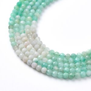 Genuine Emerald Faceted Round Beads, High Quality 2mm 3mm 6mm Gemstone Full Strand , Jewelry Making Supplies, Healing Crystal Gift PRP1048