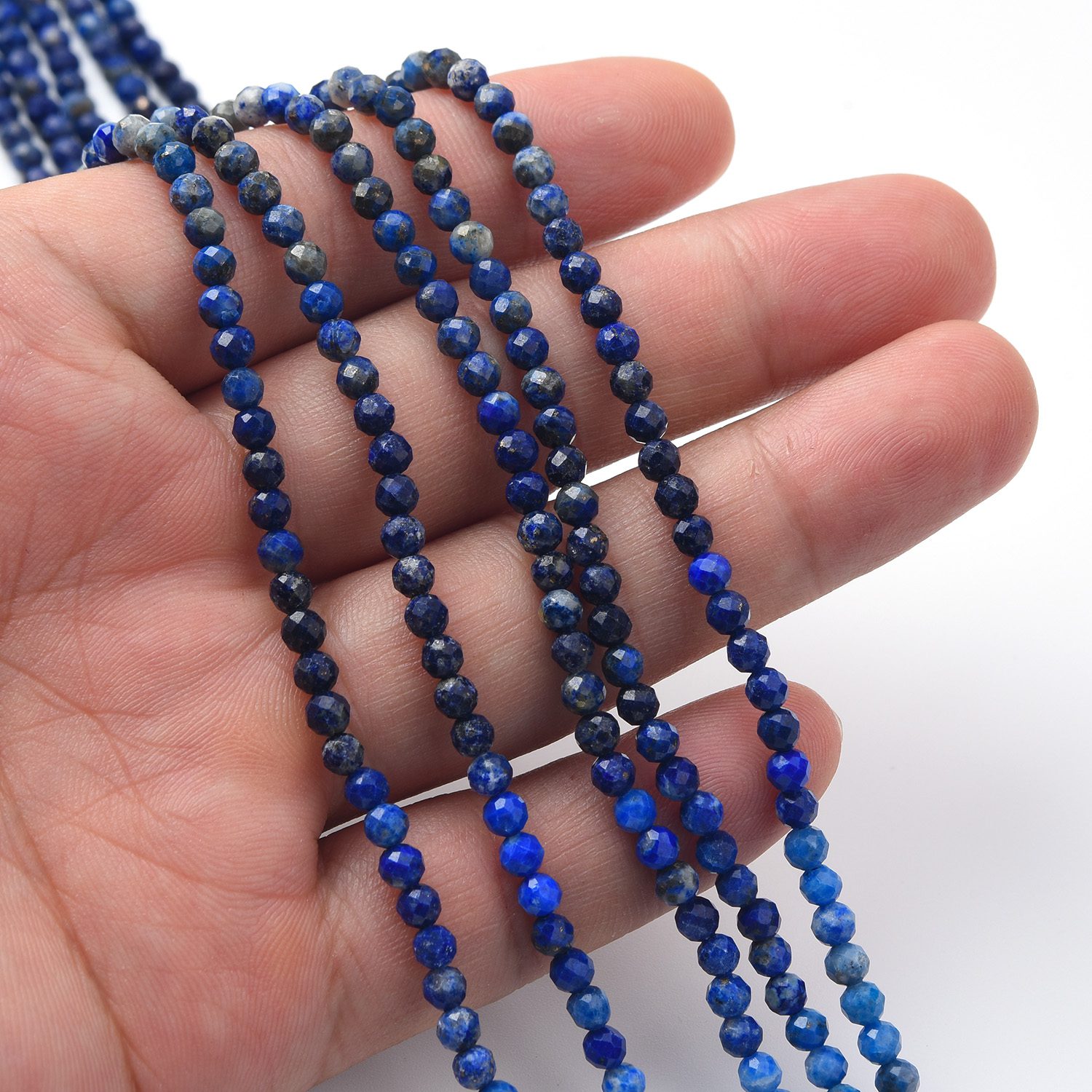 Natural Lapis Lazuli Faceted Round Beads, High Quality 2mm 3mm Gemstone Full Strand, Jewelry Making Supplies, Healing Crystal Gift PRP1053 - Image 2