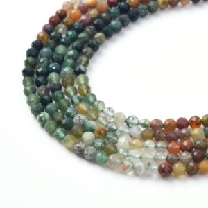 Natural India Jasper Faceted Round Beads, AAA Quality 3mm Micro Beads Full Strand 15.5", Healing Stone Jewelry Making Supplies PRP1056