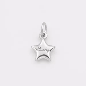 Stainless Steel Star Charm, Silver Lucky Star Charm, Celestial Jewelry Charm, Star Pendant for Bracelet Necklace, Jewelry Making, SCP186
