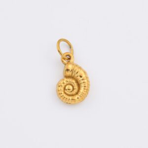 Gold Filled Shell Charm, Stainless Steel Snail Shell Pendant for DIY Ocean Necklace Bracelet Jewelry Making, Beach Gift for Her, SCP188