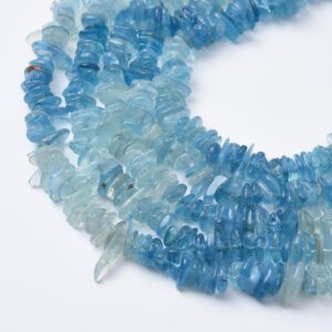 Natural Aquamarine Chip Beads, 10mm Chip Beads, For Jewelry Making Beads, Healing Crystal Beads, Gemstone Freeform Chip Nugget Beads GRN538