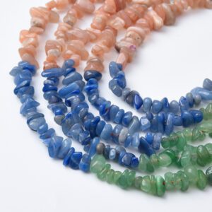 Sunstone Sodanite 10mm Chip Nugget Beads Natural Gemstone Freeform Beads Strand for Jewelry Making Bracelet Necklace 15.5" Strand GRN540