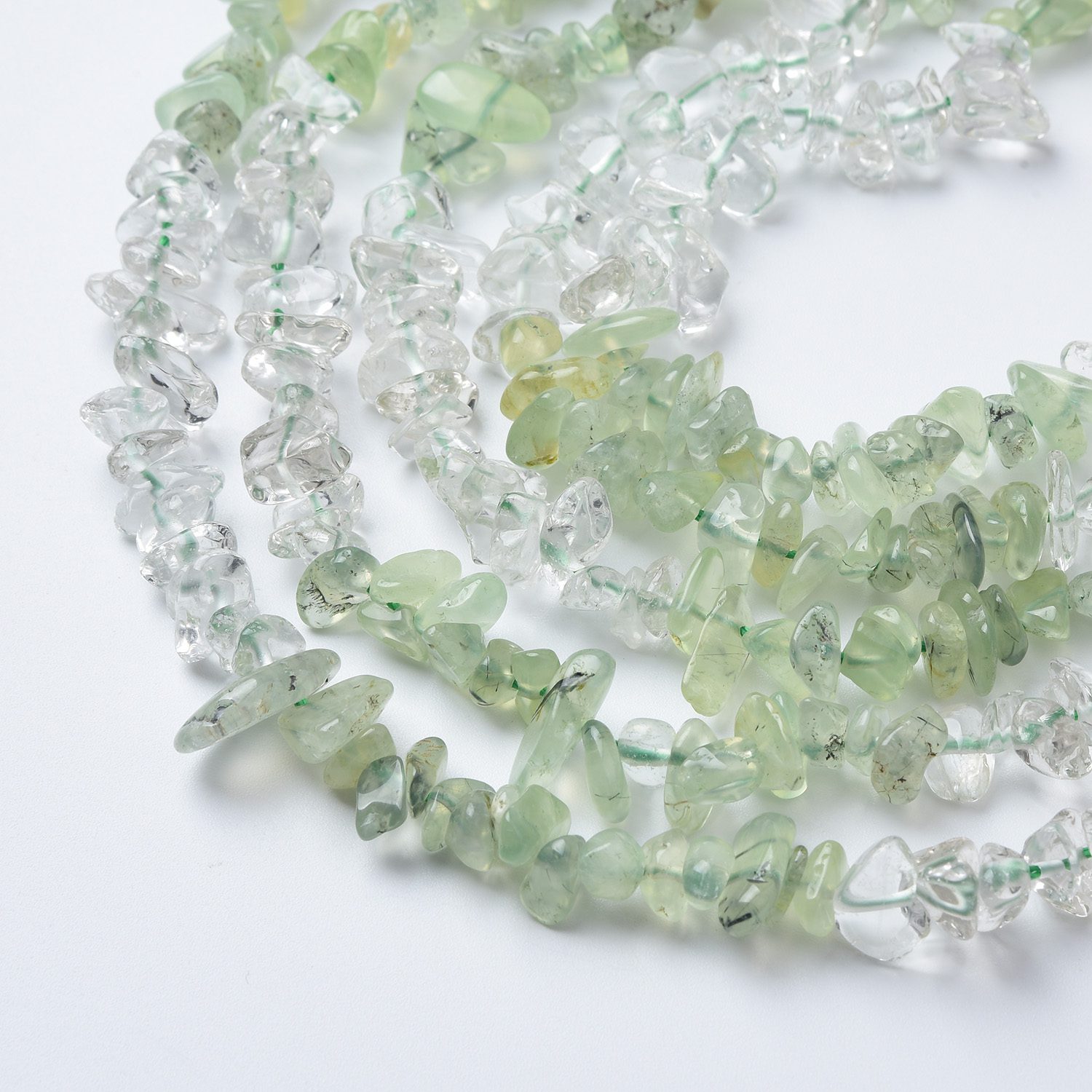 Phrenite White Crystal 10mm Chip Nugget Beads Natural Gemstone Freeform Beads for Jewelry Making Bracelet Necklace 15.5" Strand GRN545