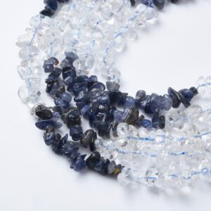 Natural Iolite Crystal Chip Beads, 10mm Chip Beads,For Jewelry Making Beads, Healing Crystal Beads, Gemstone Freeform Nugget Bead GRN548