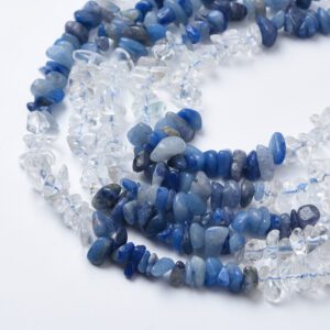 Natural Sodanite Crystal Chip Beads, 10mm Chip Beads, For Jewelry Making Beads, Healing Crystal Beads, Gemstone Freeform Nugget Bead GRN549