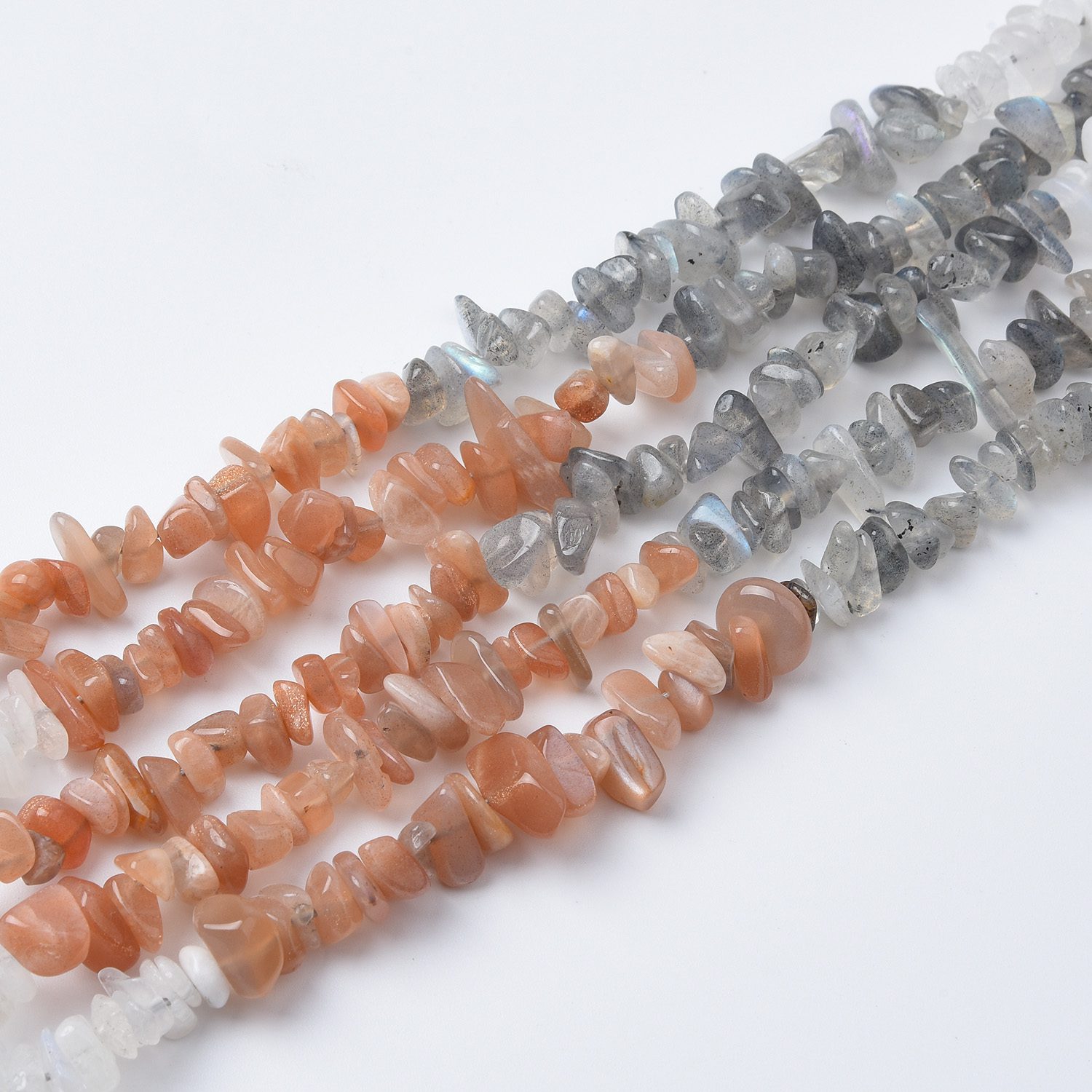 Natural Sunstone Moonstone Labradorite Gemstone Chip Bead Smooth Freeform Chip Nugget Gemstone Bead for Jewelry Making Necklace 10mm GRN555 - Image 3